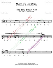 Click to Enlarge: "The Bold Snow-Man" Letter Names Format