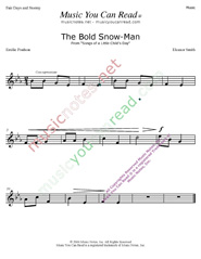 "The Bold Snow-Man" Music Format