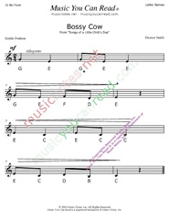 Click to Enlarge: "The Bossy Cow" Letter Names Format