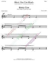 "The Bossy Cow" Music Format