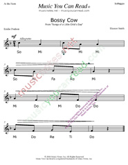 Click to Enlarge: "The Bossy Cow" Solfeggio Format