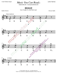 Click to Enlarge: "Brave" Letter Names Format