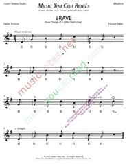Click to Enlarge: "Brave" Rhythm Format