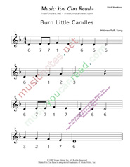 Click to Enlarge: "Burn Little Candles" Pitch Number Format