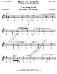 Click to Enlarge: "The Busy Wind" Letter Names Format