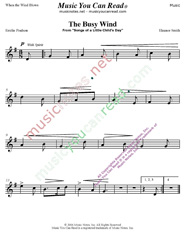 "The Busy Wind" Music Format