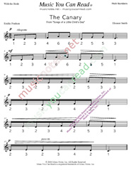 Click to Enlarge: "The Canary" Pitch Number Format
