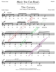 Click to Enlarge: "The Canary" Rhythm Format