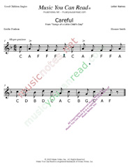Click to Enlarge: "Careful" Letter Names Format