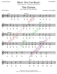 Click to Enlarge: "The Chimes" Pitch Number Format