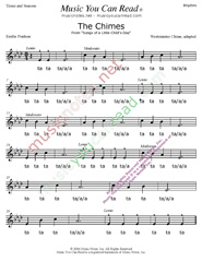 Click to Enlarge: "The Chimes" Rhythm Format
