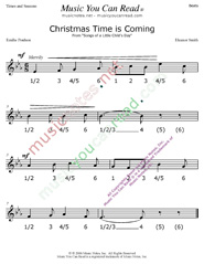 Click to enlarge: "Christmas Time is Coming" Beats Format