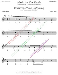 Click to Enlarge: "Christmas Time is Coming" Pitch Number Format