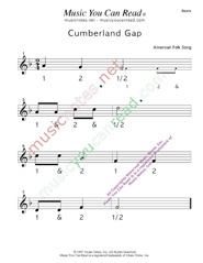 Click to enlarge: "Cumberland Gap" Beats Format