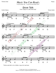 Click to Enlarge: "Dove Talk" Letter Names Format