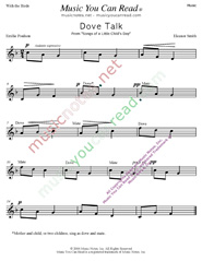 "Dove Talk" Music Format