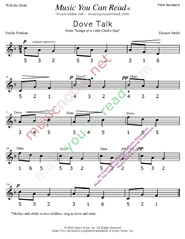 Click to Enlarge: "Dove Talk" Pitch Number Format