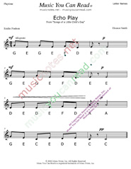 Click to Enlarge: "Echo Play" Letter Names Format