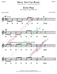 Click to Enlarge: "Echo Play" Rhythm Format
