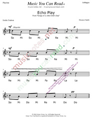 Click to Enlarge: "Echo Play" Solfeggio Format