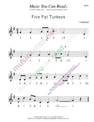 Click to enlarge: "Five Fat Turkeys" Beats Format