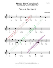 Click to Enlarge: "Freres Jacues" Rhythm Format