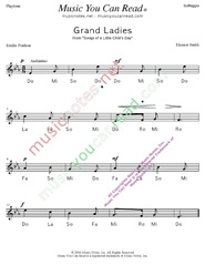 Click to Enlarge: "Grand Ladies" Solfeggio Format