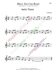 "Hello, There" Music Format