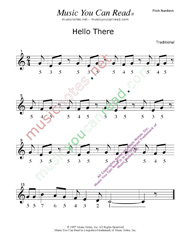Click to Enlarge: "Hello, There" Pitch Number Format