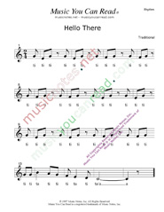 Click to Enlarge: "Hello, There" Rhythm Format