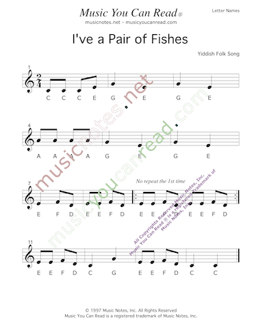 Click to Enlarge: "Down by the Bay" Letter Names Format