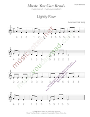 Click to Enlarge: "Lightly Row" Pitch Number Format