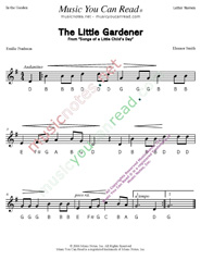 Click to Enlarge: "The Little Gardener" Letter Names Format