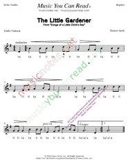 Click to Enlarge: "The Little Gardener" Rhythm Format