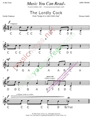 Click to Enlarge: "The Lordly Cock" Letter Names Format