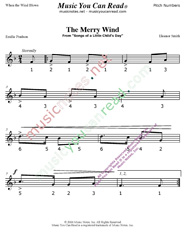 Click to Enlarge: "The Merry Wind" Pitch Number Format