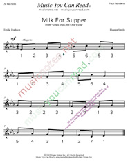 Click to Enlarge: "Milk for Supper" Pitch Number Format