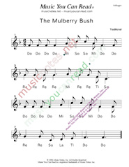 "The Mulberry Bush" Solfeggio Format
