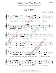 "My Farm" Solfeggio Format