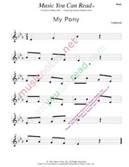"My Pony" Music Format