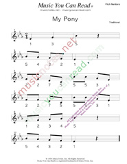 Click to Enlarge: "My Pony" Pitch Number Format