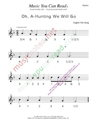 Click to enlarge: "Oh, A-Hunting We Will Go" Beats Format