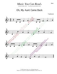 "Oh, My Aunt Came Back?" Music Format