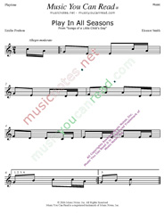 "Play in All Seasons" Music Format