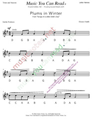 Click to Enlarge: "Plums in Winter" Letter Names Format