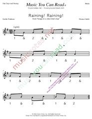 Click to enlarge: "Raining! Raining!" Beats Format