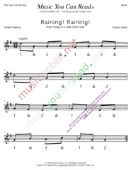 Click to enlarge: "Raining! Raining!" Beats Format