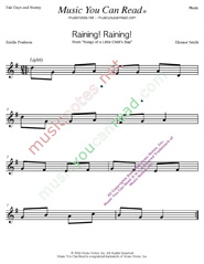 Click to Enlarge: "Raining! Raining!" Rhythm Format