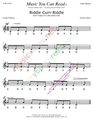 Click to Enlarge: "Riddle-Cum-Riddle" Letter Names Format