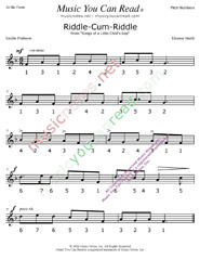 Click to Enlarge: "Riddle-Cum-Riddle" Pitch Number Format